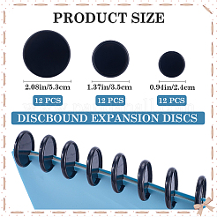 36Pcs 3 Styles Plastic Loose Leaf Ring Round Binder Discs&nbsp;DIY-CP0010-96B