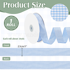 50 Yards Polyester Tartan Ribbons&nbsp;OCOR-WH0093-28B