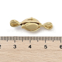 Brass Micro Pave Cubic Zirconia & Optimized Lapis Box Clasps&nbsp;KK-P291-47G
