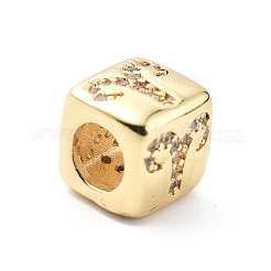 12Pcs 12 Styles Brass Micro Pave Clear Cubic Zirconia Beads&nbsp;ZIRC-F131-25G