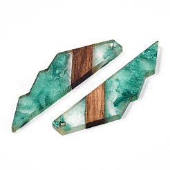 Transparent Resin & Walnut Wood Big Pendants&nbsp;RESI-ZX017-55
