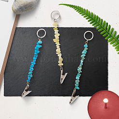 6Pcs Natural & Synthetic Gemstone Keychains&nbsp;KEYC-GF00003