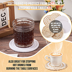 6Pcs 3 Styles Handmade Hot Pads with Corn Straw Woven Placemats&nbsp;AJEW-MB0001-04