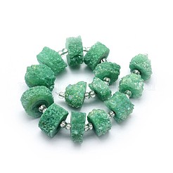Natural Druzy Quartz Crystal Beads Strands&nbsp;G-F582-B10