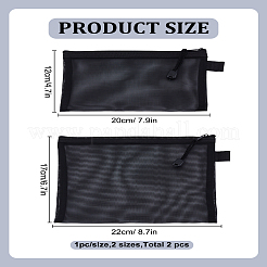 2Pcs 2 Colors Nylon File Storage Bags&nbsp;AJEW-LP0004-20B