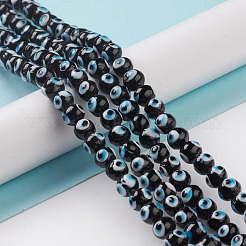 Handmade Evil Eye Lampwork Bead Strands&nbsp;LAMP-M015-02D
