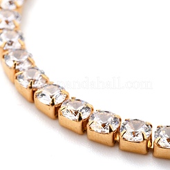 304 Stainless Steel Rhinestone Strass Chain Bracelets&nbsp;X-STAS-B021-14