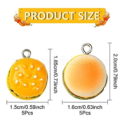 10Pcs 2 Styles Opaque Resin Pendants&nbsp;RESI-YW0003-32