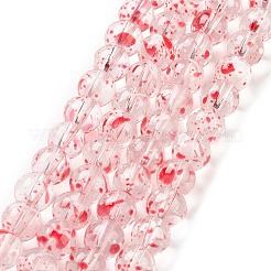 Baking Paint Transparent Glass Bead Strands&nbsp;DGLA-R053-02D