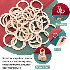 Unfinished Wooden Linking Rings&nbsp;WOOD-NB0001-98B