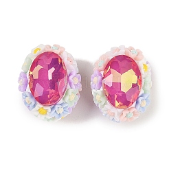 Handmade Luminous Polymer Clay Rhinestone Beads&nbsp;CLAY-H003-05E