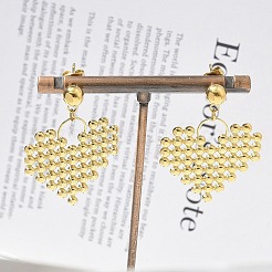 Ion Plating(IP) 304 Stainless Steel Stud Earrings for Women&nbsp;EJEW-A119-21G