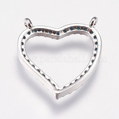 Brass Micro Pave Cubic Zirconia Pendants&nbsp;ZIRC-E145-01P