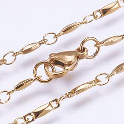 304 Stainless Steel Chain Necklaces&nbsp;STAS-P164-08G