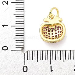 Brass Micro Pave Cubic Zirconia Pendants&nbsp;KK-S511-03F-G