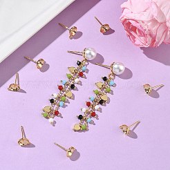 SHEGRACE Brass Stud Earring Findings&nbsp;XGR0028G-41G