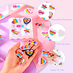 24Pcs 12 Styles Rainbow PVC Cabochons&nbsp;FIND-TA0005-48