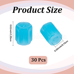 30Pcs Luminous Plastic Tire Valve Caps&nbsp;AJEW-CN0007-97B