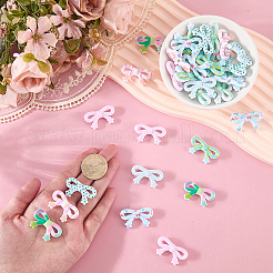48Pcs 8 Colors Printed Opaque Acrylic Beads&nbsp;MACR-SC0002-64