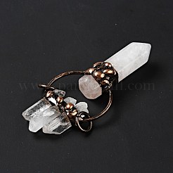 Natural Quartz Crystal Big Pointed Pendants&nbsp;G-D468-18R