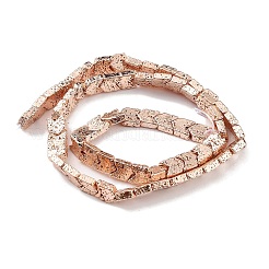 Electroplated Natural Lava Rock Beads Strands&nbsp;G-H303-A02-RG02