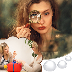 4Pcs 3 Styles Half Round Crystal Ornaments&nbsp;DJEW-NB0001-48
