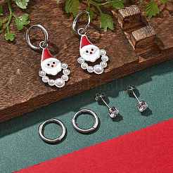 3 Pairs 3 Styles Christmas 304 Stainless Steel Hoop & Stud Earring Sets for Women&nbsp;EJEW-K279-15P
