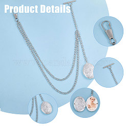 6Pcs 2 Styles Brass Oval Locket Pendant Decotations&nbsp;HJEW-CA00064
