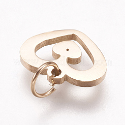 316 Surgical Stainless Steel Hollow Charms&nbsp;KK-I612-01RG