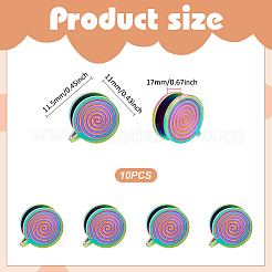 10Pcs 304 Stainless Steel Vortex Cuff Earrings&nbsp;EJEW-UN0002-76MC