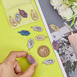 12Pcs 3 Colors 304 Stainless Steel Pendants&nbsp;STAS-UN0042-18