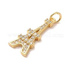 Brass Cubic Zirconia Pendants&nbsp;LS-KK-M278-15G