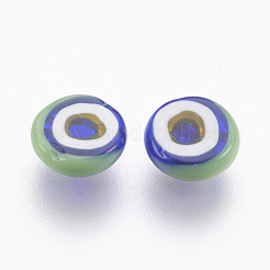Handmade Lampwork Evil Eye Cabochons&nbsp;LAMP-P043-A10
