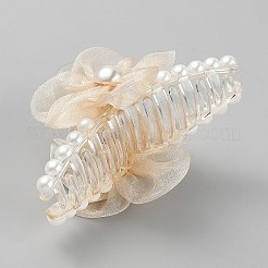PS Plastic & Polyester & Iron Claw Hair Clips for Women Girls Thick Hair&nbsp;PHAR-WH0017-20A