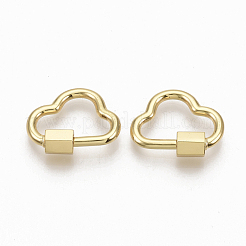 Brass Screw Carabiner Lock Charms&nbsp;KK-T047-05G