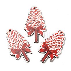 Single Face Christmas Printed Wood Big Pendants&nbsp;WOOD-D025-21