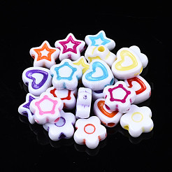Opaque White Acrylic Beads&nbsp;MACR-N012-04