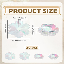 20Pcs Clear Glass Charms&nbsp;GLAA-LP0001-16