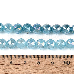 Anti-Tarnish Electroplate Glass Beads Strands&nbsp;GLAA-N064-8mm-11