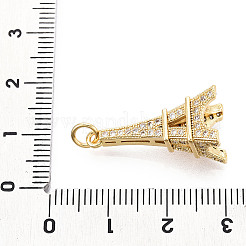 Brass Micro Pave Cubic Zirconia Pendants&nbsp;X-KK-N268-04G