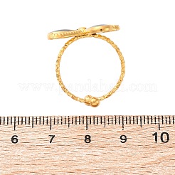304 Stainless Steel Enamel Cuff Rings&nbsp;RJEW-D306-30G