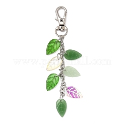 Leaf Handmade Lampwork Pendant Decorations&nbsp;HJEW-JM03586