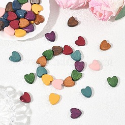 45Pcs 9 Colors Painted Natural Wood Beads&nbsp;WOOD-YW0002-03