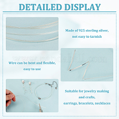 1Pc Flat 925 Sterling Silver Wires&nbsp;STER-BC0002-25C