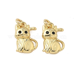 Brass Micro Pave Cubic Zirconia Pendants&nbsp;KK-P325-13M-G