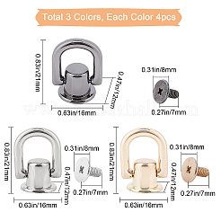 12 Sets 3 Colors Alloy Ball Studs Rivets&nbsp;FIND-GF0001-39