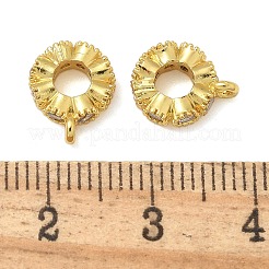 Brass Micro Pave Cubic Zirconia Tube Bails&nbsp;KK-U050-08G