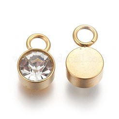 Ion Plating(IP) Glass Rhinestone Charms&nbsp;STAS-F189-B07