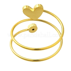 Ion Plating(IP) 304 Stainless Steel Micro Pave Cubic Zirconia Finger Rings for Women&nbsp;RJEW-U013-11G-07
