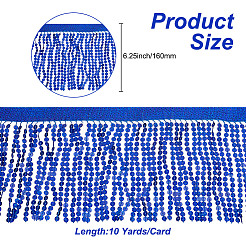 10 Yards Polyester Tassel Lace Ribbon&nbsp;DIY-WH0430-569C